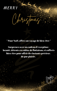 Carte de Noël avec texte sur cadeau bien-être